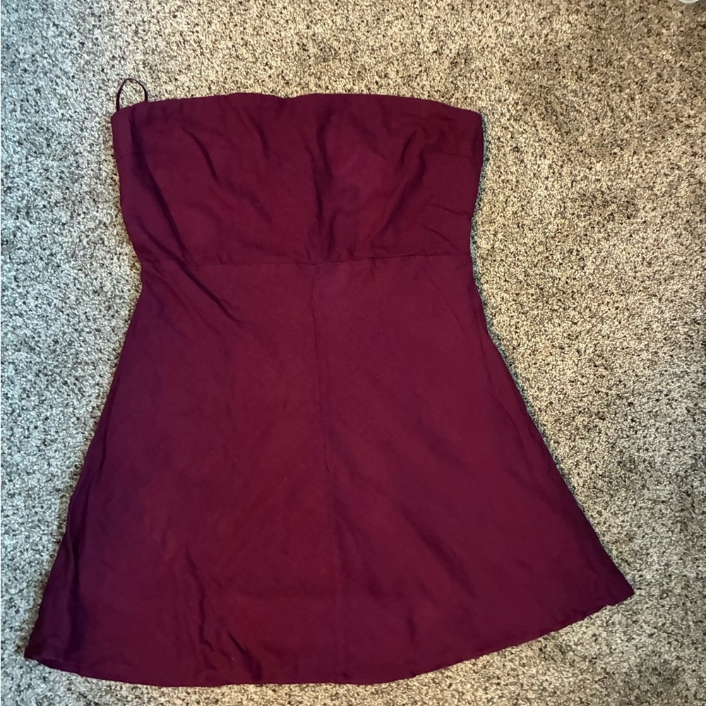 La Hearts Strapless Dress in Deep Deep Purple